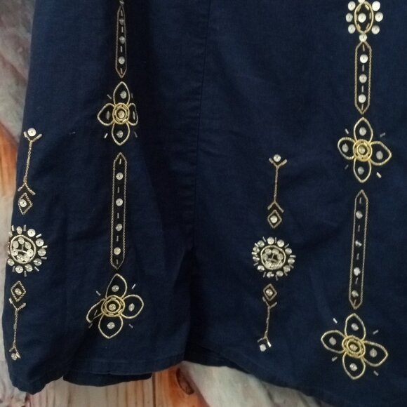 Classics Elements L/G 14-16 Embroidered Beaded Skirt 34" Long - Picture 7 of 10